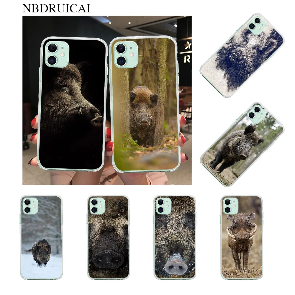 NBDRUICAI Wild Boar DIY Printing Phone Case cover Shell for iPhone 11 pro XS MAX 8 7 6 6S Plus X 5S SE XR | Мобильные телефоны и