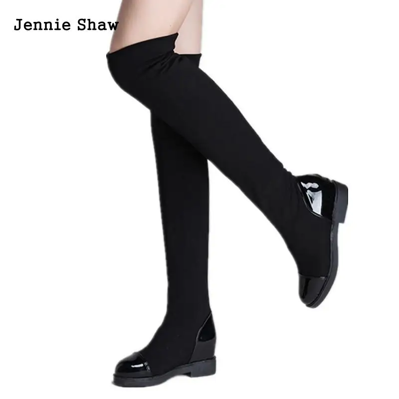 cloth knee high boots