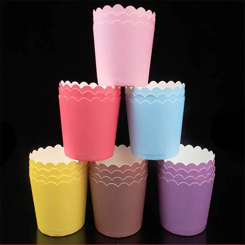 50 шт./компл. Бумага капкейк, кекс, пирог чашка пресс-форм для выпечки ...