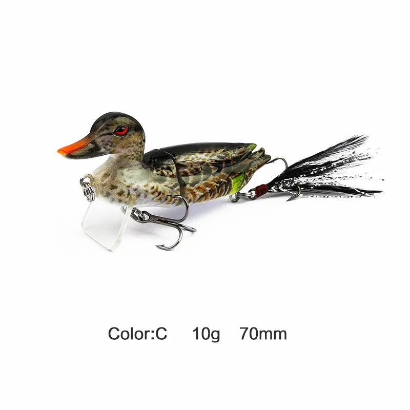 Новая 3D самоубийца резиновая уточка бас Мускусная приманка для щуки приманка X5Y2 аксессуары SD669