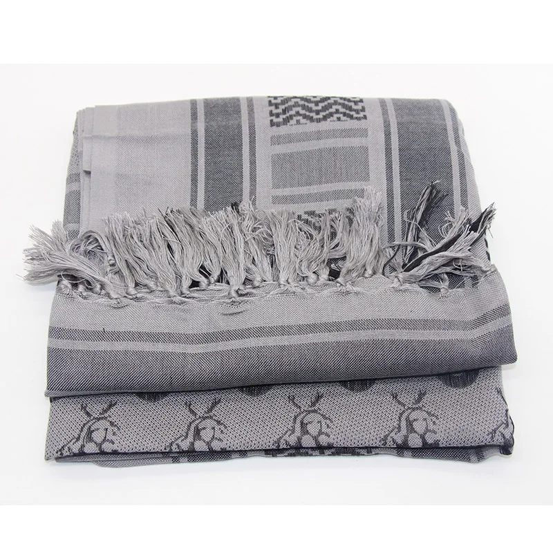 Outdoor Arab Keffiyeh Shemagh Scarf Hiking Military Tactical Hunting Camping Scarves with Tassel Desert Scarf Army Headshawl
