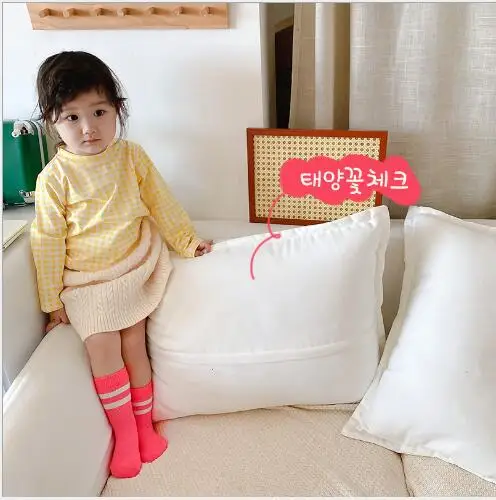 1-8Year 4 Pairs Spring and summer new striped parallel bar socks candy mesh children's socks