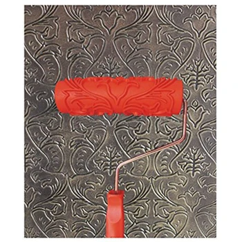 

New 7inch Classical Embossed Painting Roller with Plastic Handle for Wall Decoration EG349T