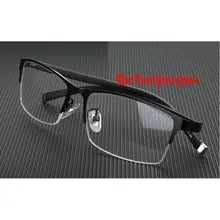 Мужские Оправа очков из титанового сплава сверхлегкие квадратные очки для близорукости по рецепту мужские полуоптические оправы FML