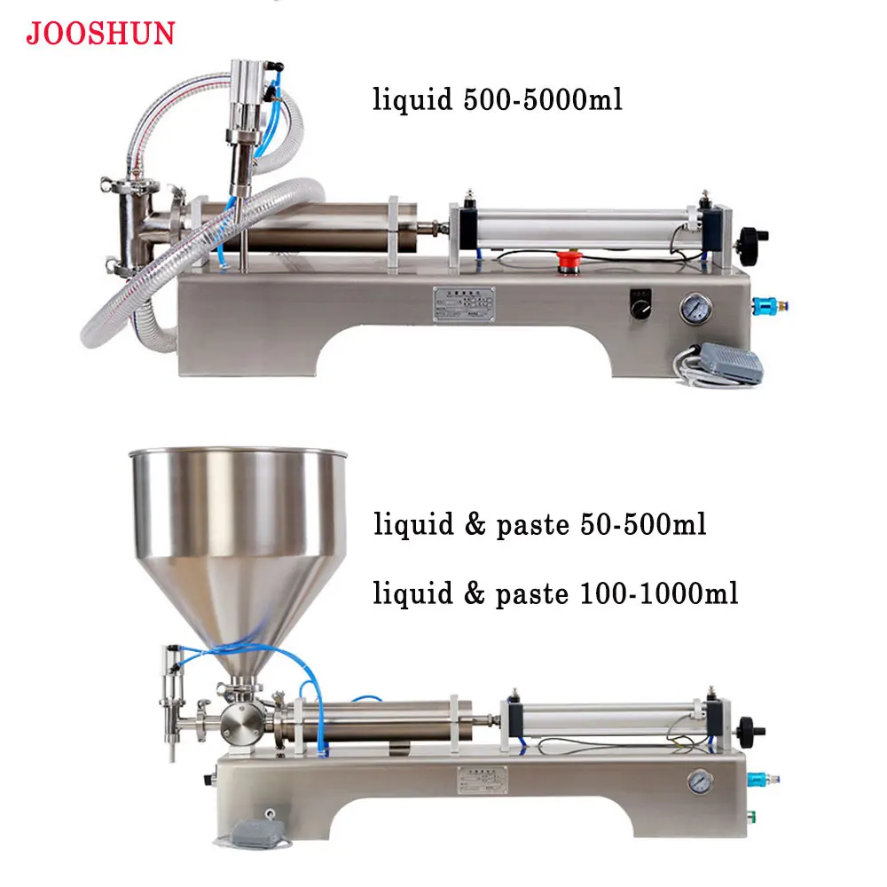 

50-5000ml quantitative filling machine automatic pneumatic piston liquid paste filler for milk detergent chemical shampoo oil