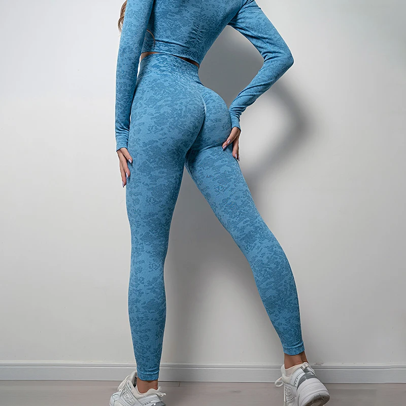 

Women Camouflage Seamless Leggings Sexy High Waist Fitness Leggings Push Up Slim Elastic Workout Leggings Quick Dry Female