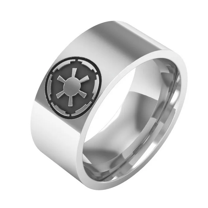 Titanium Steel Star Waos Empire Imperial logo Ring the Silver Color Enamel for Women/Men Collections Was Gift Jewelry | Украшения и