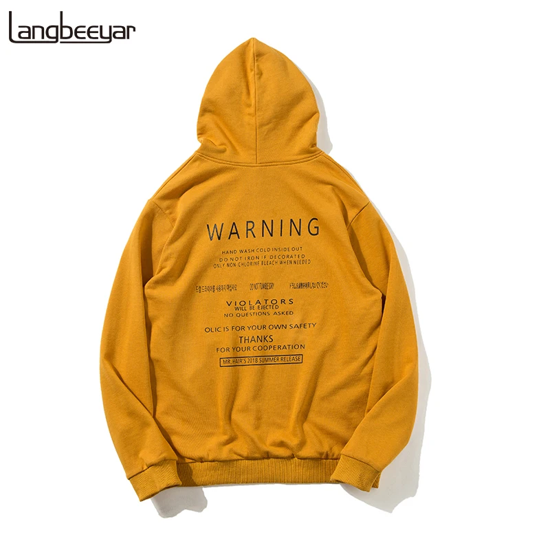 Tanie 2019 nowe modne bluzy męskie Hip Hop Trendy Street bluza żółta sukienka z nadrukiem z kapturem 100% bawełna dres Casual męskie ubrania