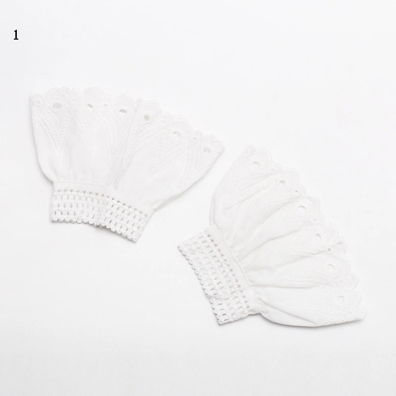 Женские Поддельные рукава дикий свитер рукава сплошной белый плиссированные запястья плиссированные Поддельные рукава 11 см декоративная женская одежда поддельные манжеты - Цвет: 3