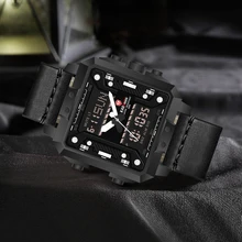 KADEMAN TOP Brand relogio Mens Watch Military Army Multi-Function Double Display Sports Watch Rectangular Dial Belt Quartz Watch KADEMAN TOP Brand relogio Mens Watch Military Army Multi-Function Double Display Sports Watch Rectangular Dial Belt Quartz Watch