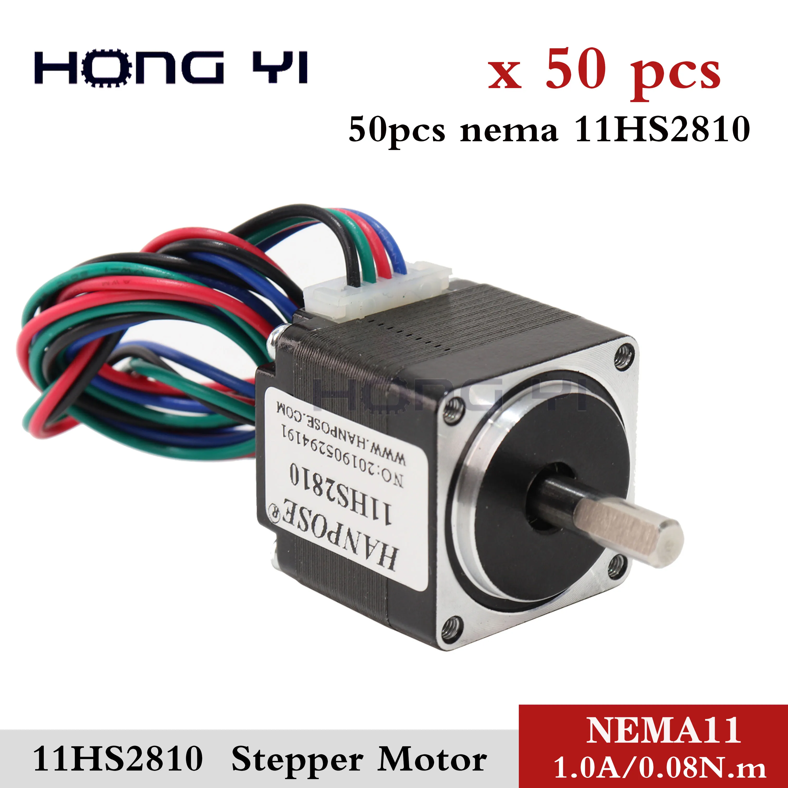 50 шт. 11HS2810 Nema11 0.08N.m шаговый двигатель 28 мм 1.0A лазерная гравировка мельница