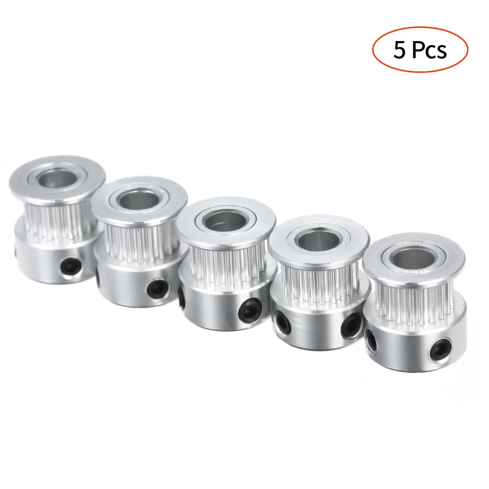 

5pcs GT2 Timing Idler Pulley 16 Tooth GT2 20 Teeth Aluminum Bore 5mm 8mm Synchronous Wheels Gear Part 3D Printers Parts