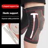 1Pcs S-2XL Large Size Runing Hiking Nylon Silicon Padded Knee Pads Support Brace Patella Protector Kneepad For Fat Person 4