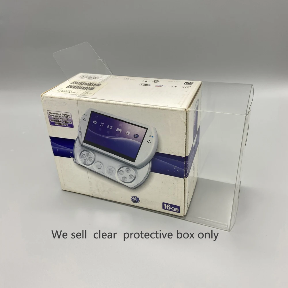 

Clear protective PET cover For PSP GO EU & HK version game console collection display box storage box protection box