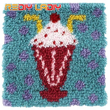 

Latch Hook Kits Still Life Cushion Cover Pre-Printed Color Canvas Crocheting Arts & Crafts Pillow Case Sofa Pillows Home Decor