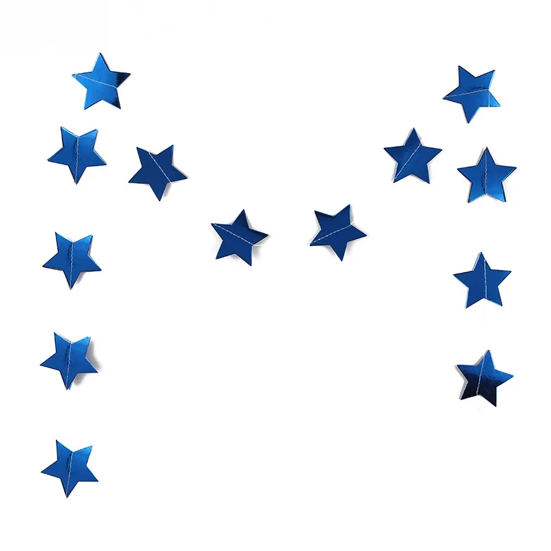 S04-4Mx6.5CM 4 м звезда круглая Любовь Сердце Форма Зеркало бумага Гирлянда овсянка баннер гирлянда День рождения Свадьба год детский душ вечерние украшения - Цвет: S04-4Mx6.5CM