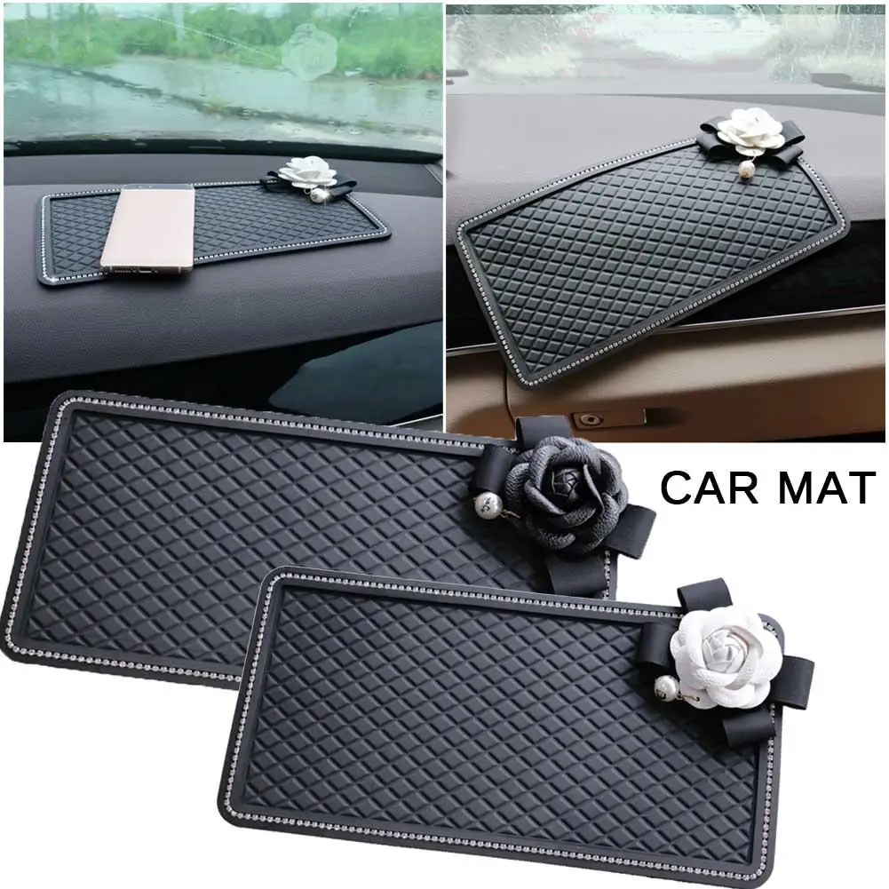 AUTOCHE PVC Car Anti-Skid Pad Car Interior Instrument Panel Decoration Mobile Phone Car Storage Mat High Temperature Mat