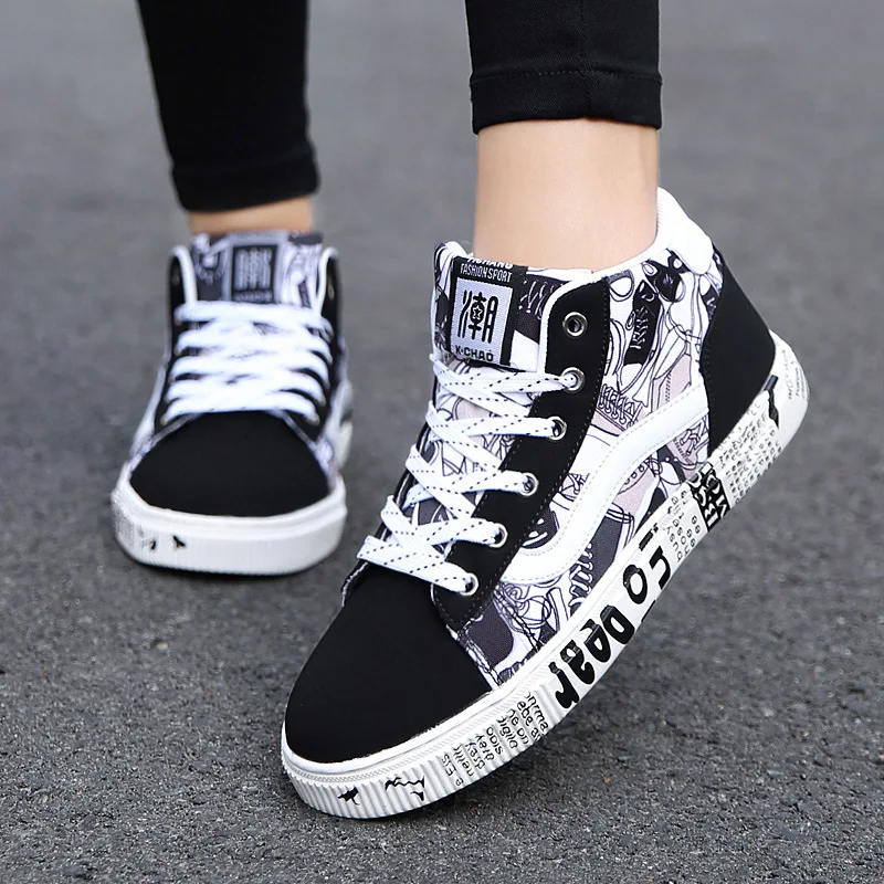 

Men Extra Large High-top Board Shoe 45 Widened 46 Plus-sized 47 Plus-sized Couples Hip-hop Shoes Canvas Small 36