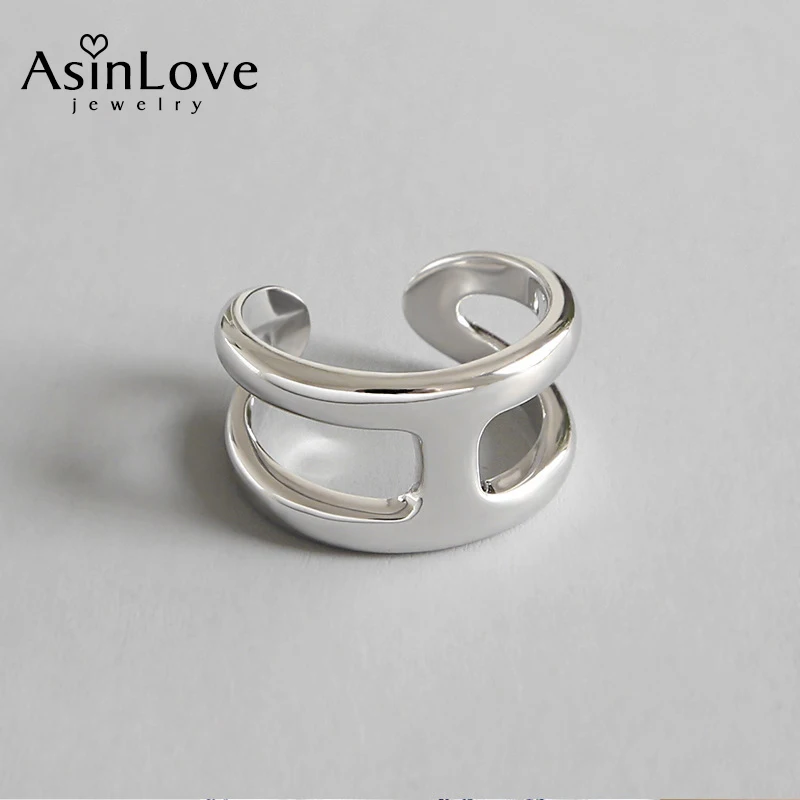 

Женское кольцо из серебра 925 пробы с буквой H
