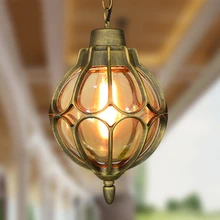 Алюминиевый подвесной светильник, открытый подвесной, для дома, легко устанавливается, водонепроницаемый, антикоррозийный, в форме шара, винтажный, для сада, двора, потолка