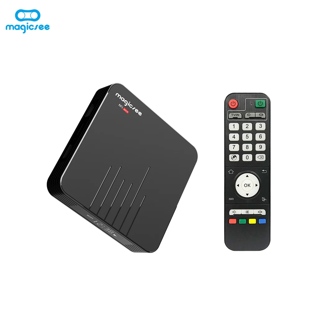 Magicsee N5 Max Smart Android 9,0 ТВ приставка Amlogic S905X2 4K HDR 2 GB/16 GB 4 GB/32 GB 2,4G и 5G WiFi и 1000M LAN DLNA HD медиаплеер
