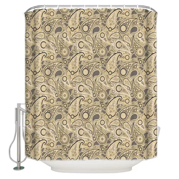 

Mandala Pattern Yellow Bathroom Shower Curtain Home Decoration Bathroom Accessories Shower Curtain