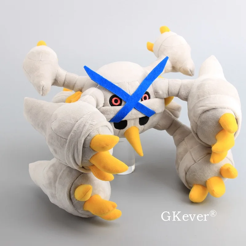Японское аниме плюшевые игрушки метагросс магнмит Buzzwole Machamp Metagross Мега мягкие куклы Пикачу Мега серия 24-34 см - Цвет: Metagross Gray 33cm