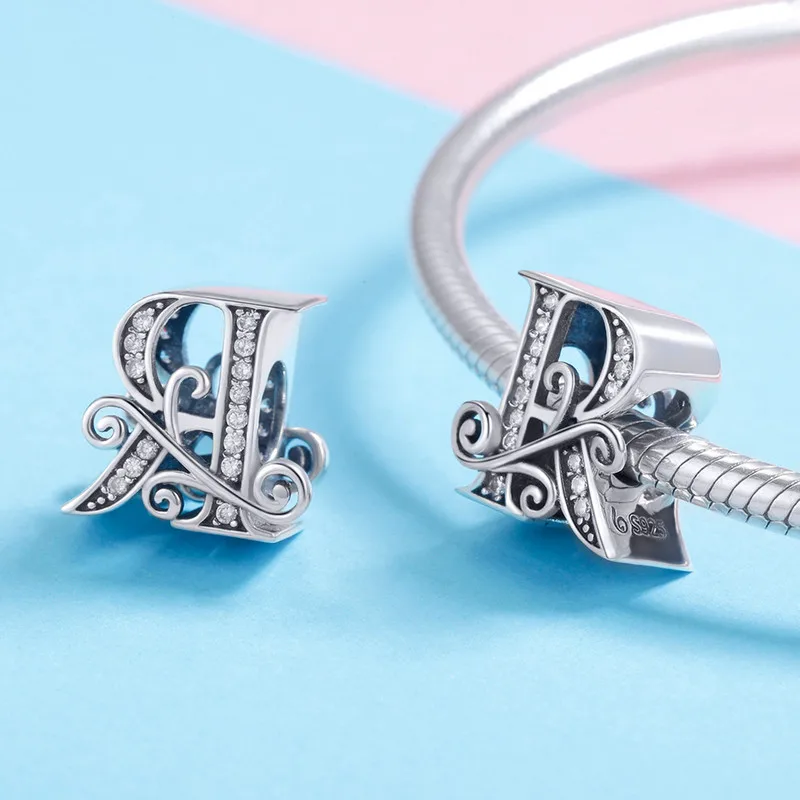 CodeMonkey 925 пробы серебро 2019 имя буква алфавит R шарм бусина подходит для оригинала