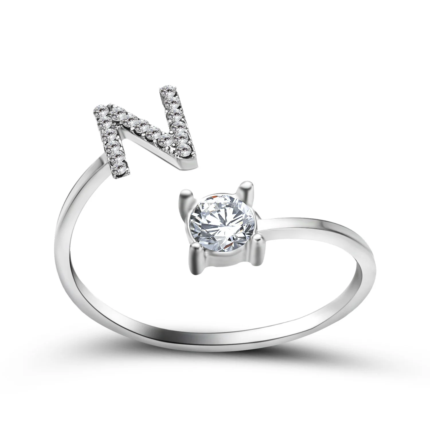 1 шт серебристые кольца для женщин, вечерние кольца, ювелирный подарок на палец для Святого Валентина, вечерние сувениры - Цвет: N