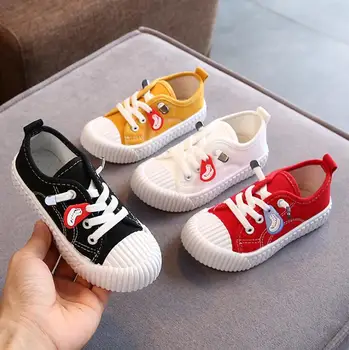 

Spring Autumn Kids Shoes For Boys Casual Shoes Student New Children Canvas Shoes Girls Sneakers Breathable Size 21-37