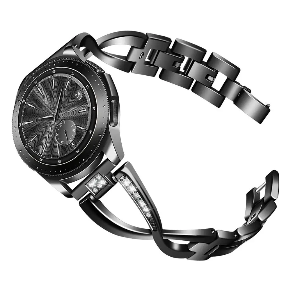 Сменные часы из нержавеющей стали ремешок браслет для samsung Galaxy Watch 46 мм умные часы долговечные аксессуары#816