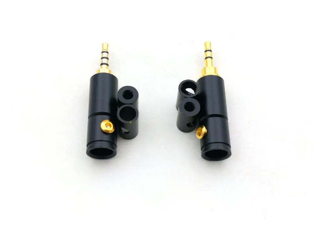 100pcs 2.5mm connector stereo/4 pole Male plug Repair headphone Jack Audio Soldering connector