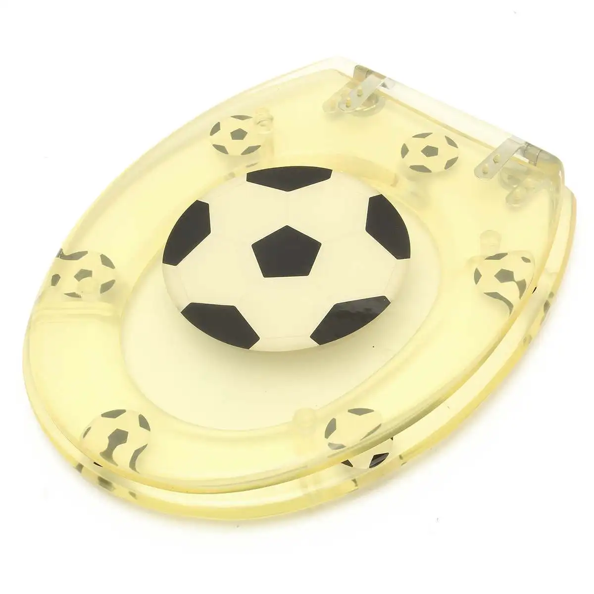 Светло-желтый Football Medium Density Fiberboard MDF Toilet Seat Cover Slowly Drop Bathroom Toilet Lid Bathroom Seat Replacement Accessories - Цвет: Светло-желтый