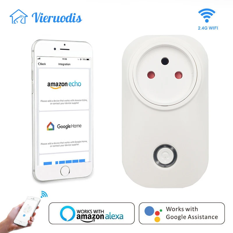 Умная розетка Israel Wi Fi умная 16 А таймер приложение работает с Alexa Google Home Assistant Mini