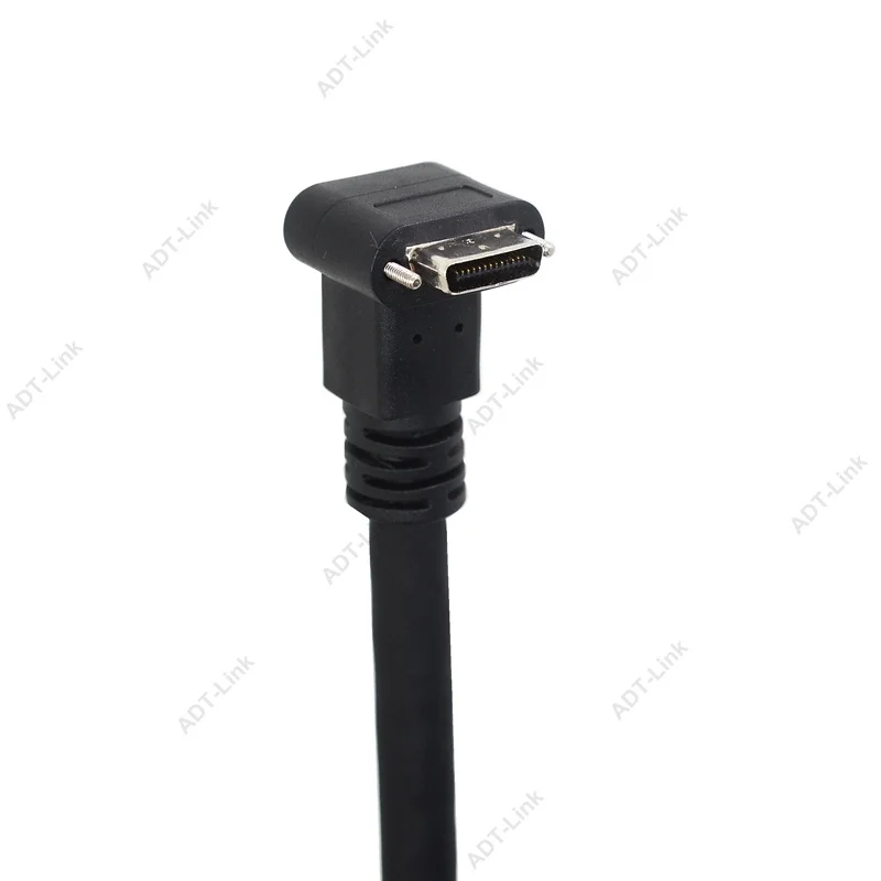 US $106.40 POCL CameraLink Cable 90 Degree Right Angle SDR To SDR Mini 26Pin Cables Camera Link Industrial Camera POCL Power SDR Angled