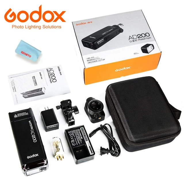 Godox AD200Pro TTL 1/8000 HSS with Built-in 2.4G Wireless X System Outdoor  Flash Light with 2900mAh Lithimu Battery - AliExpress