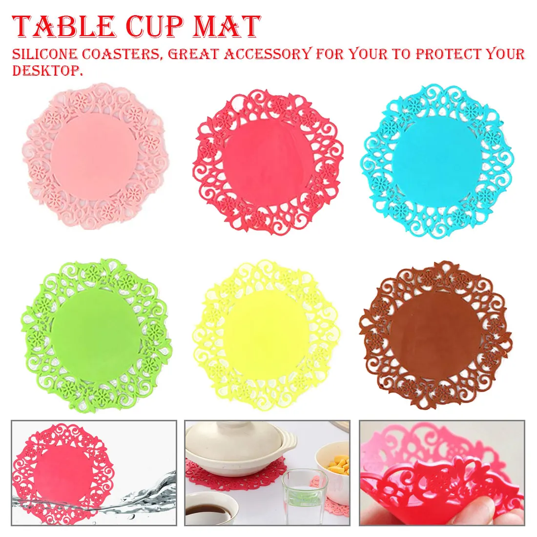 Цветочные полые силиконовые чаши коврик Нескользящие Potholder посуда чаша коврик пластина подставка под тарелку термостойкая прокладка чашка подставка для кружки