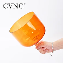 CVNC " чакра Примечание D пупка чакра полые ручки прозрачный цветной кристалл поющая чаша
