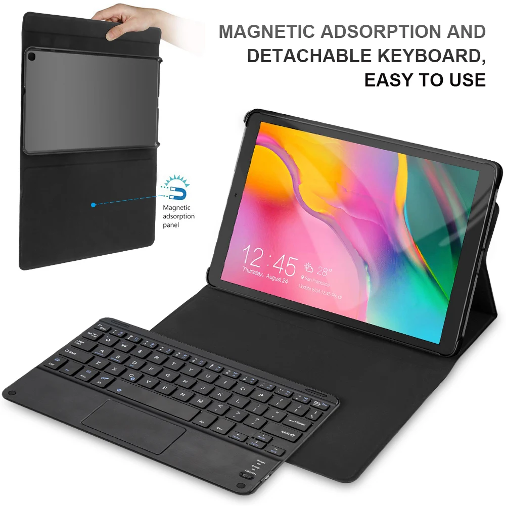 

Spanish Wireless Keyboard For Samsung Galaxy Tab A T510 T515 10.1 Touch Bluetooth Keyboard with Case Set Tablet Protective Case