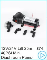 FL-40 FL-44 12V 24V DC мотор шестерни низкой Давление 40PSI 2.8Bar подъемник Натяжной канат длиной 25 м электрический мембранный Водяной насос для орошения на колесах автомобильное снабжение