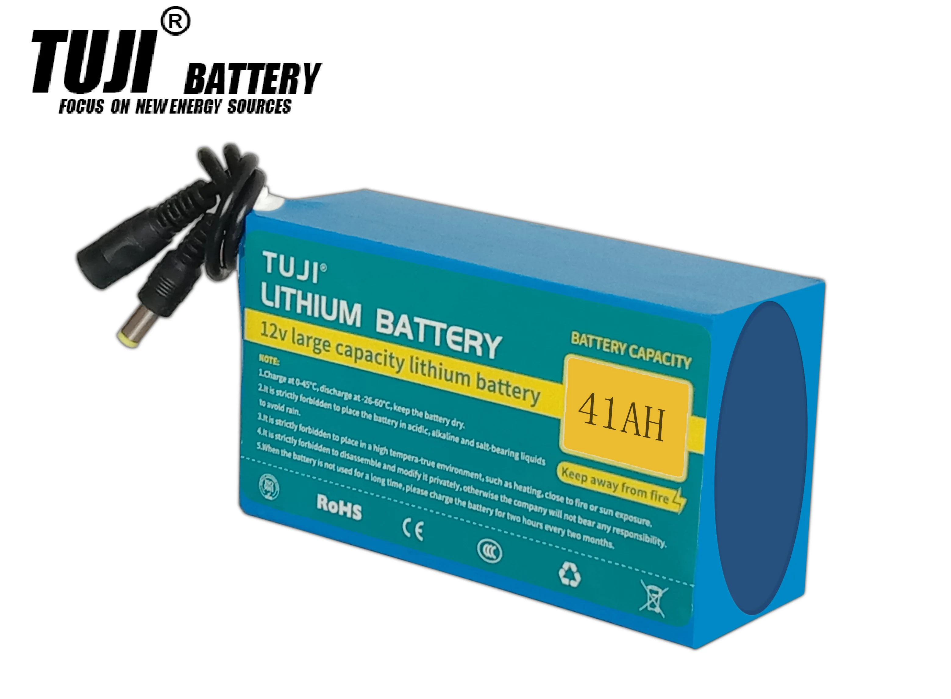 

Large capacity 12 V 41Ah 18650 lithium Rechargeable battery pack 12v 41000 mAh for golf trolley golf car lamp Xenon ues
