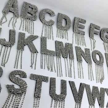 

Letters-patch Badge- Paste Shoes Clothing Rhinestone English-Alphabet Iron-on 3D for Bag Letter Patches for Clothes Iron on Bag