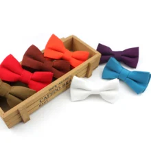 Хлопковые зимние галстуки-бабочки для детей, мягкие модные формальные цветные галстуки-бабочки, вечерние, свадебные аксессуары, подарок