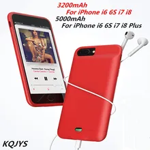 KQJYS 3200 мАч чехол с аккумулятором для iPhone i6 6S i7 i8 портативный внешний аккумулятор чехол для iPhone 6 6S 7 8 Plus чехол с аккумулятором
