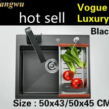 Квартиры Роскошные Мини кухня ручная раковина одинарная мойка сделать блюда 304 нержавеющая сталь Горячая 50x43/50x45 см