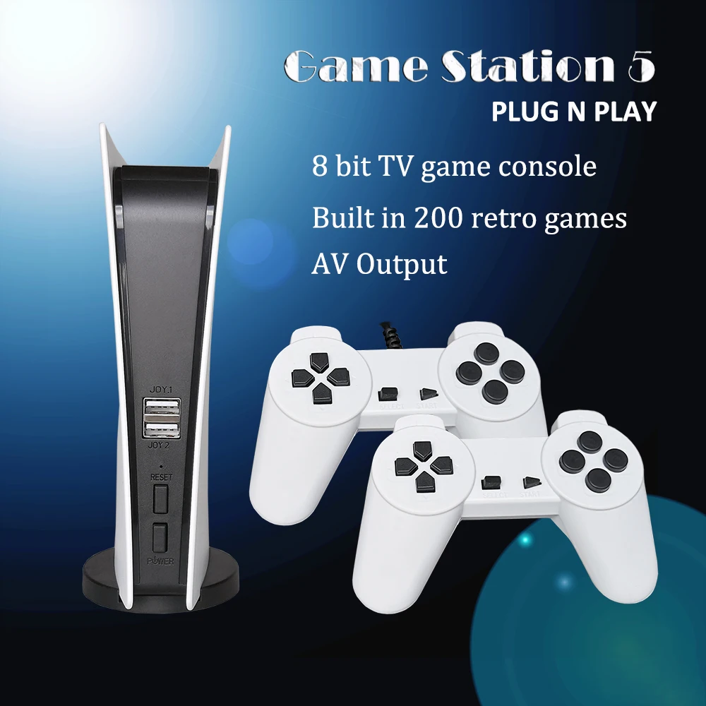 ТВ игровая приставка 8 бит Игровая с 200 классическими Juegos AV выход GS5 Ретро видео