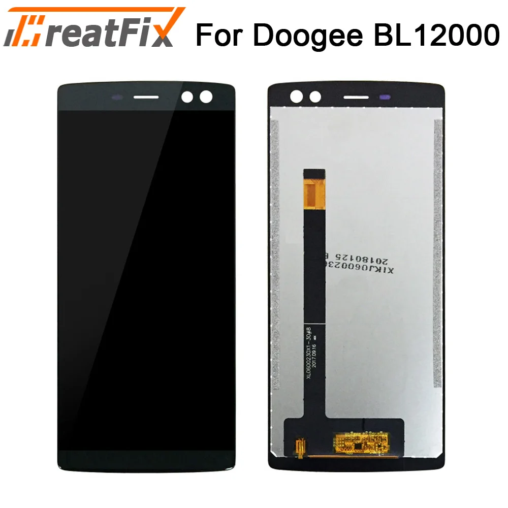 For BL12000 Black Для Doogee BL5000 BL7000 ЖК-дисплей и сенсорный экран дигитайзер сборка Замена Для doogee lcd bl12000 BL12000 Pro - Цвет: For BL12000 Black