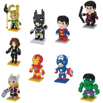 

super heroes bricks dc nanobricks batman superman ironman captain america Hawk Eye thor black widow micro diamond block toys