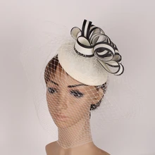 Mingli Tengda, контрастная черная сетчатая марлевая накидка, трендовая Свадебная шляпа, повязка на голову, аксессуары для волос невесты, Chapeau Mariage Birdcage