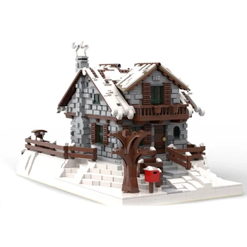 

38793 Winter Chalet Neige Chalet Resort Christmas Construction Blocs Child Toys Compatible MOC DIY Blocks For Children